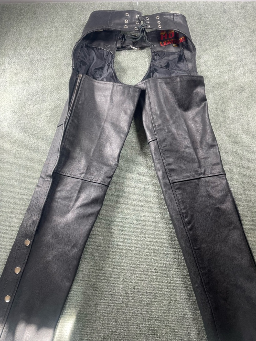 HD Leather Women's‎ Black Leather Chaps